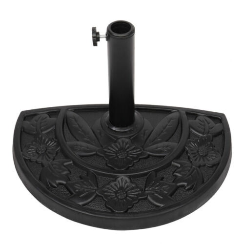 20'' Outdoor Patio Half Round Umbrella Base Stand Resin Table Sun Shade - Picture 4 of 15
