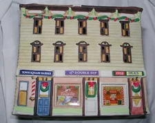Christmas Village House w Light Coca Cola Dicks Luncheonette and Ice Cream Mint