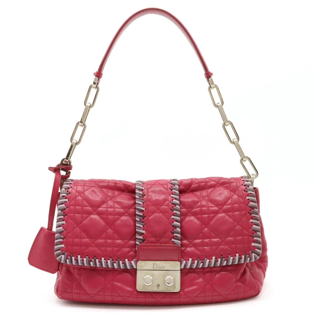 Christian Dior New Rock Cannage Chain Shoulder Bag Leather Christian Dior New Rock Cannage Chain Shoulder Bag Leather