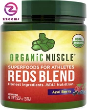 Super Reds Powder - Organic Greens and Reds Superfood Powder with Organic Acai B