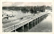 #41195. Fishing Bridge, Yellowstone River Real Photo Postcard