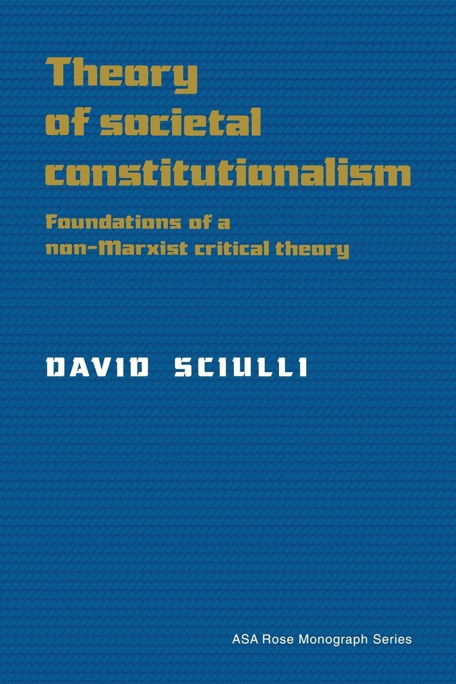 Thumbnail - Theory Of Societal Constitutionalism David Sciulli Taschenbuch