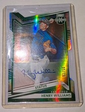 2022 Panini Elite Extra Edition, Henry Williams #91 Signatures Die Cut Green /50