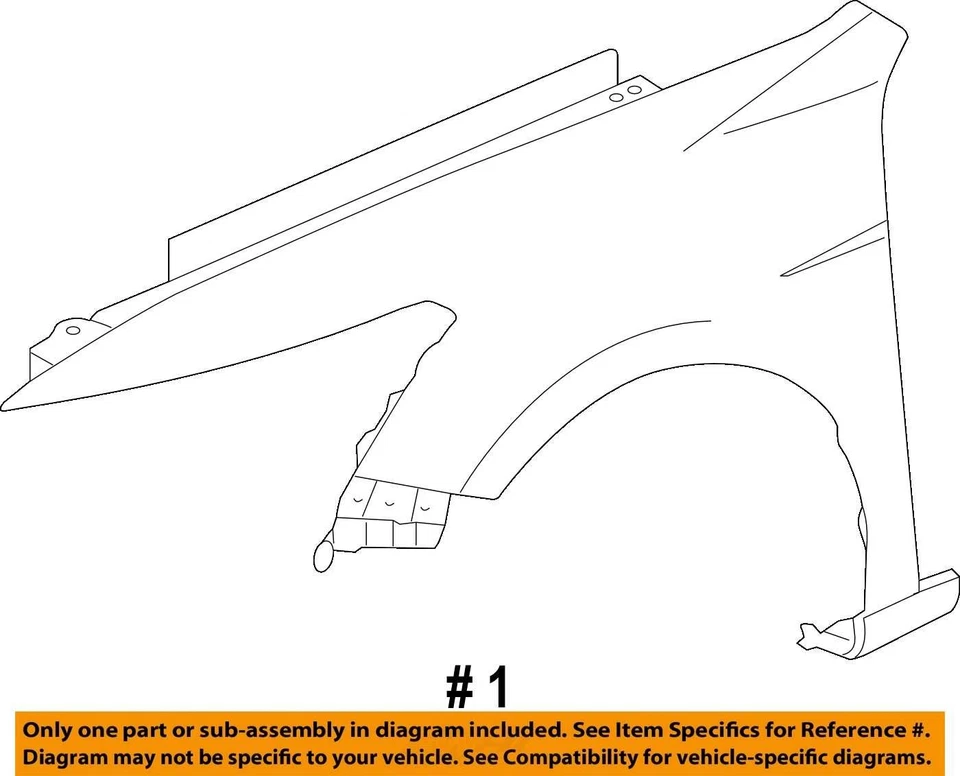 Guardabarros de conductor Honda Accord 2008-2012 WORGQ Foto 3 de 3