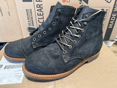 #ad Truman Boots Black Reverse Chamois Casual Last Ridgeway Sole 9EE $299.99