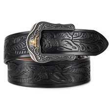 Western Leather Ratchet Belt for Men and Women Classic Design for Casual Wear...