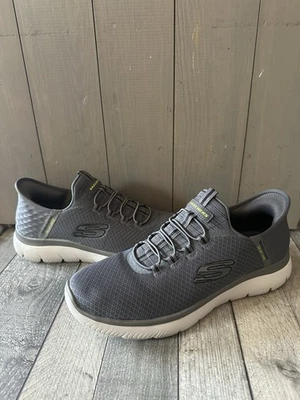 Skechers Slip-ins Summits High Range Shoe UK10 Men’s Grey Hands Free - Image 1 of 4