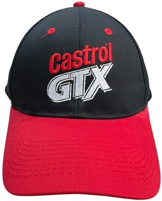 Vintage Castrol GTX Snapback Hat Cap Black Red Drive Hard Racing Logo Boise
