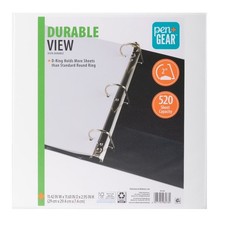 Pen Gear Durable View Binder, 2-Inch Rings, White, 1 Count, 520-Sheet Capacity