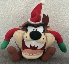 WARNER BROS LOONEY TUNES TAZMANIAN DEVIL SANTA CHRISTMAS 1997 PLUSH