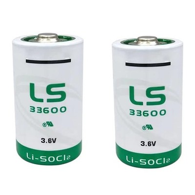 2PCS LS33600 3.6V 17000mAh Size D High Power Non-rechargeable Lithium Batteries