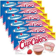 Hostess Strawberry Cupcakes, 12.7 Ounce, Box of 8, 6 Count Case