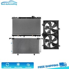 Aluminum Radiator Condenser Cooling Fan Kit For 2012-15 2016 2017 Toyota Camry
