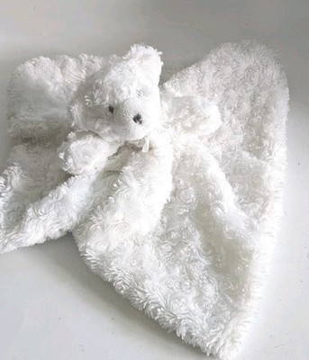 Blankets And Beyond Teddy Bear Sherpa Lovey Plush Security Blanket Ivory Cream