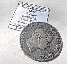 Brandenburgia Prusy: Podwójny taler 1842 (s.u.). Fryderyk Wilhelm IV. 1840-1861