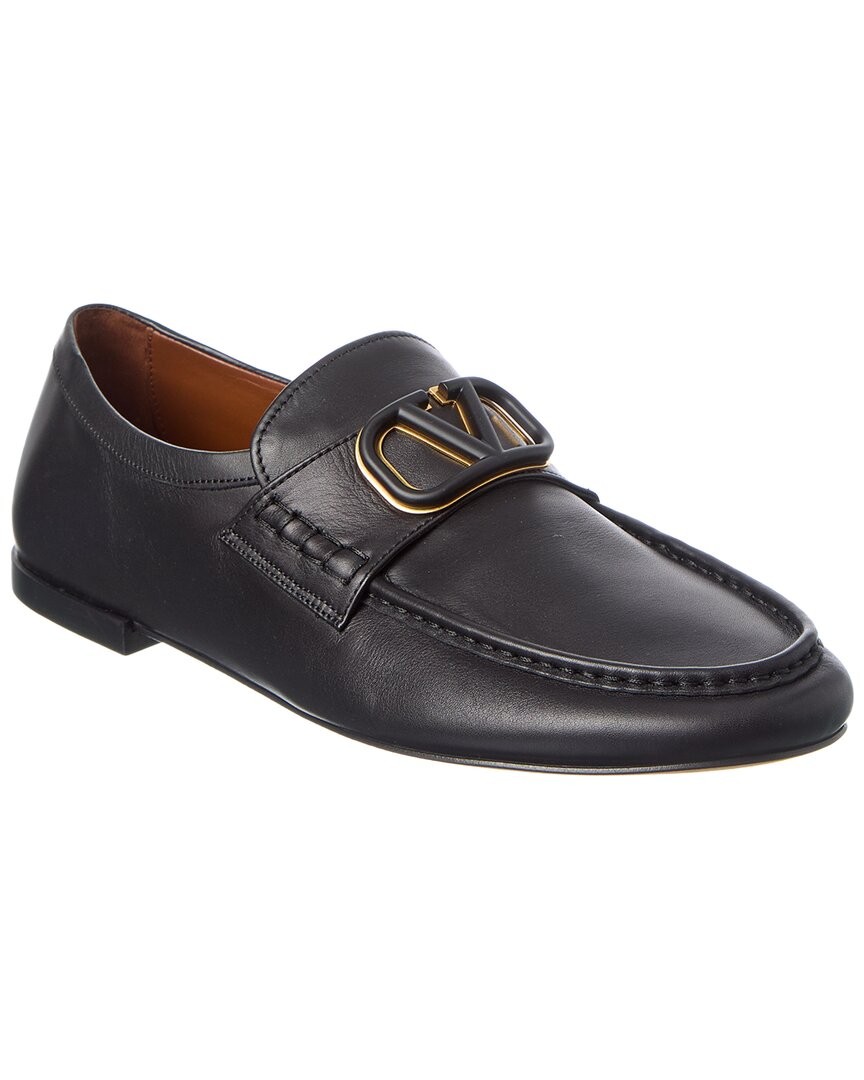 Valentino Vlogo Leather Loafer Mens Black 39 67890₽