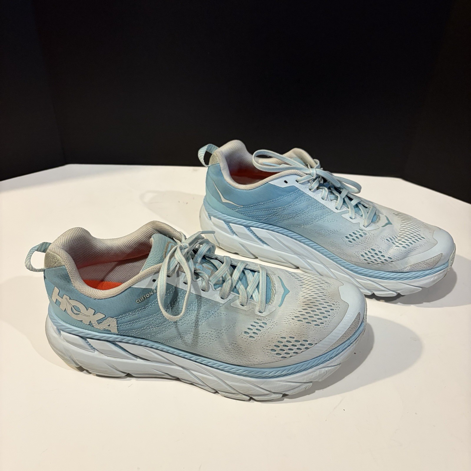 Hoka One One Womens Clifton 6 Running Shoes Blue Athletic Men’s 10 Women’s 11.5 thumbnail 2