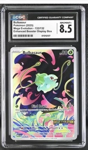 Bulbasaur *CGC 8.5* Illustration Rare *Mega Evolution Stamp* #133 *2025* Pokemon
