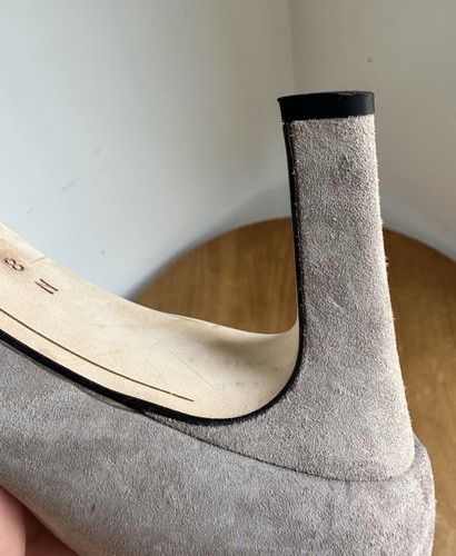 Anne Klein Gray Nude Suede Heels Pumps Women's Size 8N - Picture 18 of 22