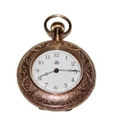antique 1888-89 American Waltham 14K GF Pocket Watch open face CW&Co case Runs!