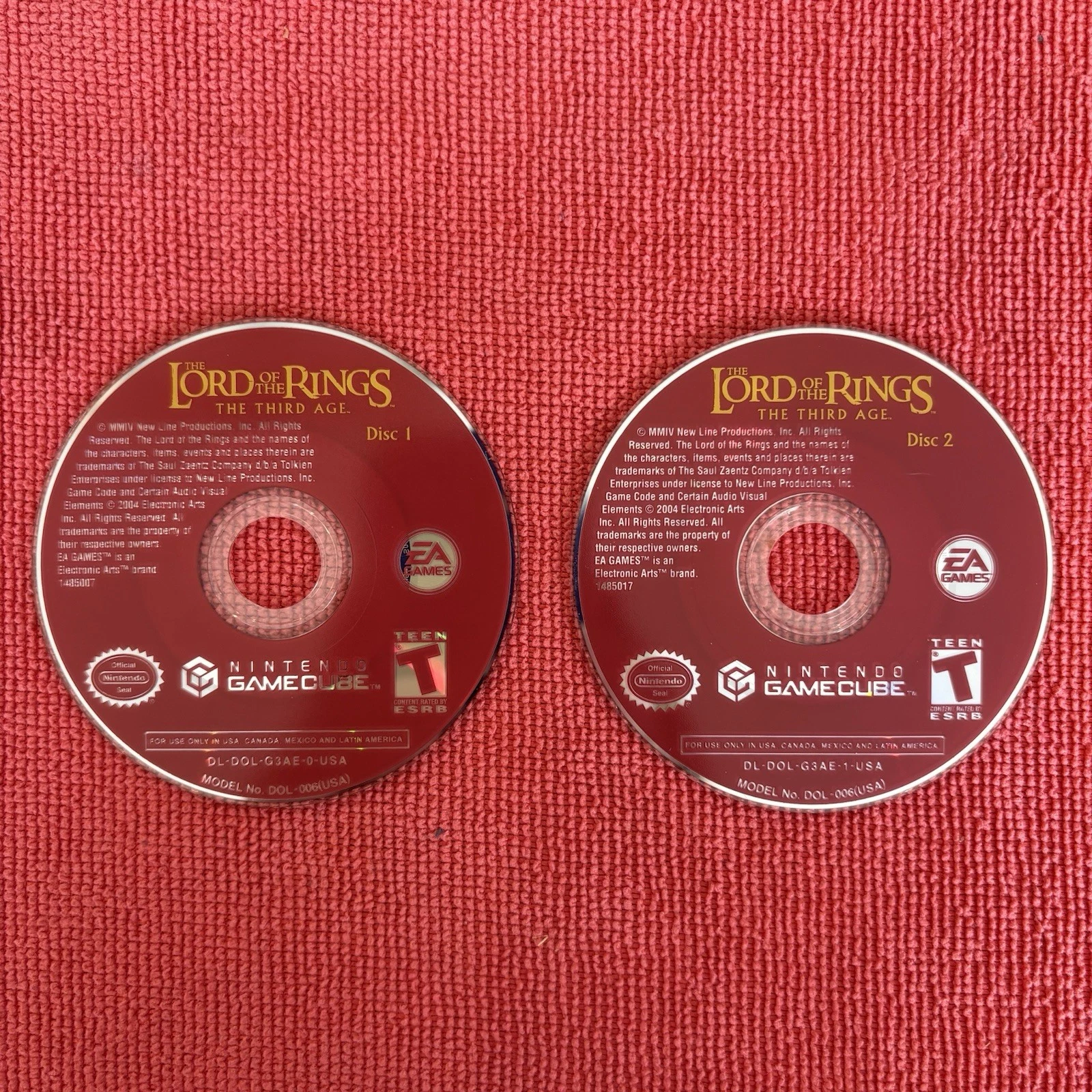Lord of the Rings: The Third Age (Nintendo GameCube, 2004) BOTH DISCS - Tested