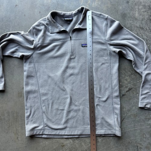 Patagonia Sweater Men's XL Gray 1/4 Zip Long Sleeve Fleece Sweatshirt Pullover - Picture 4 of 8