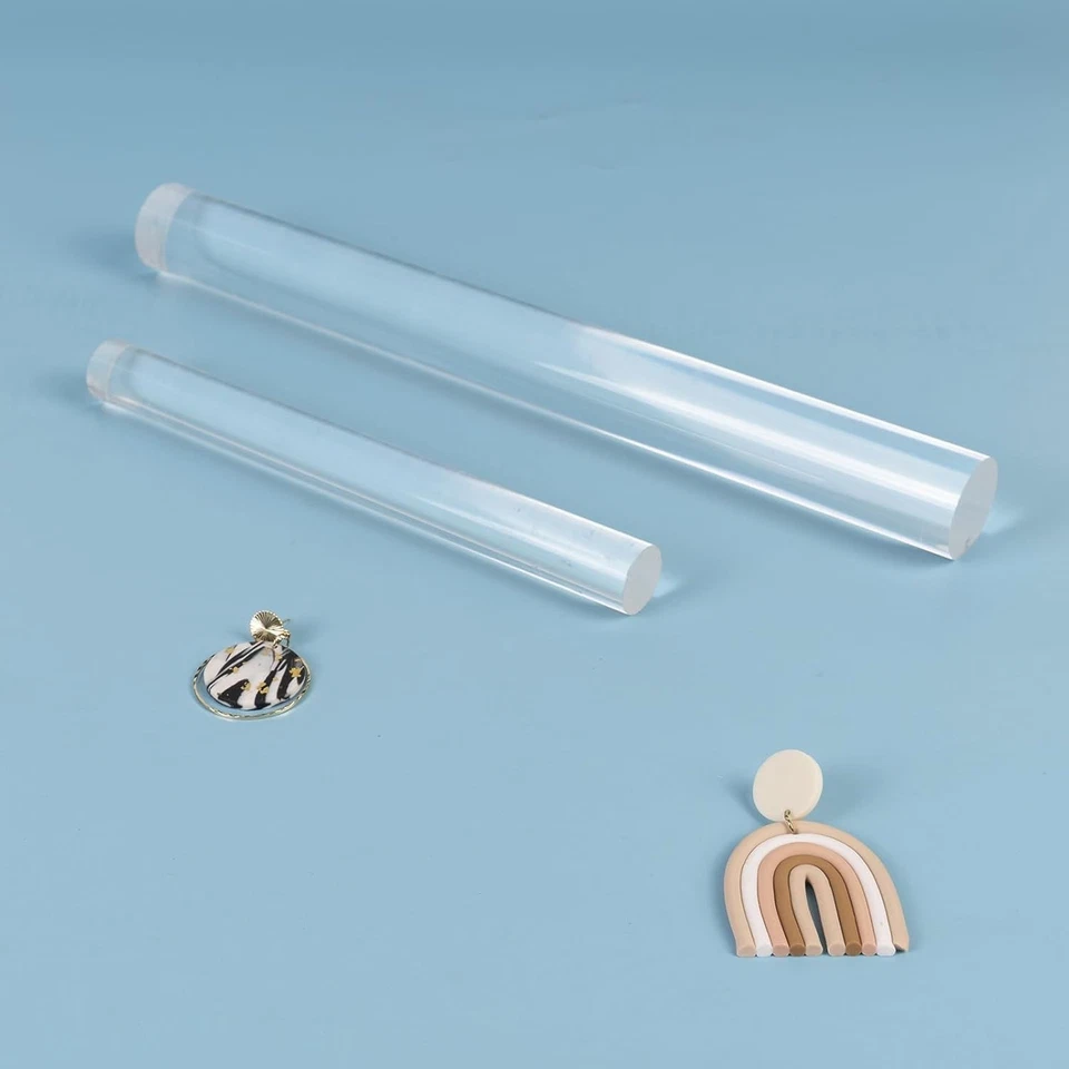 Polymer Clay Roller Tools, Acrylic Clay Roller Clear Rolling Pin for Pottery Mod - image 2 of 4