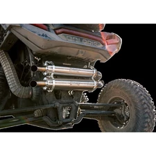 Dual Slip-On Mufflers - Brushed Stainless Steel for Polaris TR-4186S-SS