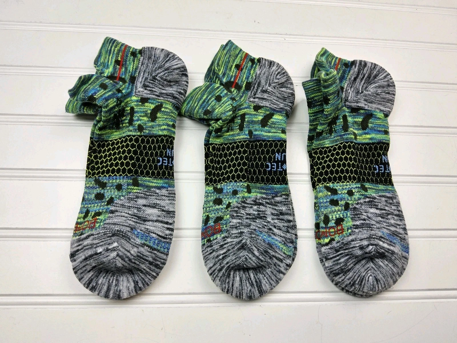 Bombas Hex-Tec Run Athletic Ankle Socks Lot Of 3 Pairs Size L
