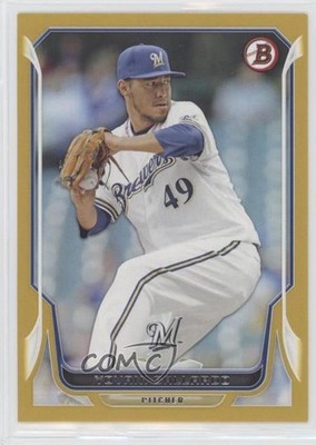 2014 Bowman Gold 21/50 Yovani Gallardo #64 2u3