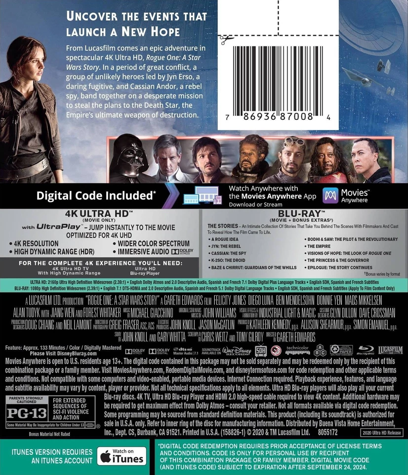 Rogue One (4K UHD / Blu-ray + Digital) NEW — 第 2/3 张图片