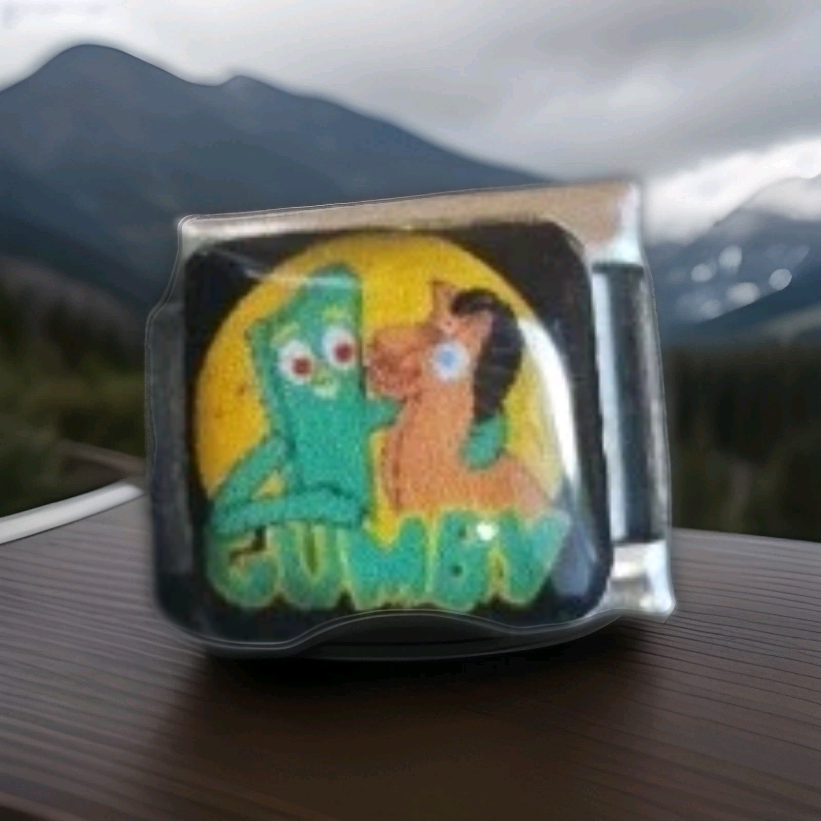 Gumby Pokie Photo Italian Charm Stainless Steel 9mm