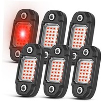 6Pods Rock Lights 24 LEDs Chips Neon Trail Rig Lamp Underglow Lights for Red
