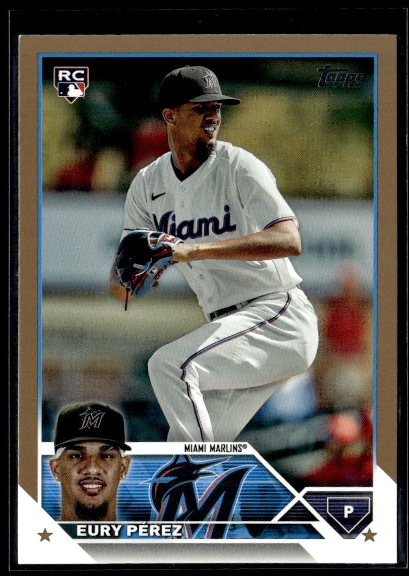 2023 Topps Update Gold Eury Pérez RC /2023 Miami Marlins #US139