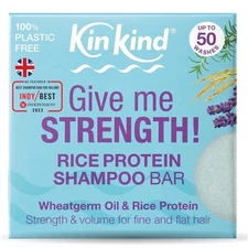 KinKind Give me STRENGTH! Shampoo Bar with Rice Protein 50g - 4 Pack
