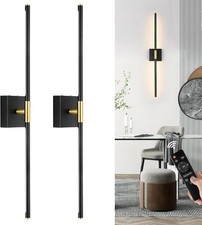Battery Operated Wall Sconces Set of 2, Dimmable 3 Color Battery Wall Sconce wit