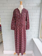Seasalt Cornwall red lamorna woods midi dress tall UK size 18