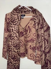 Peck And Peck Sweater Top And Shawl