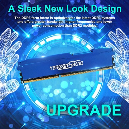 Ram DDR3 8go 2x4go 1600MHz PC3-12800 Udimm CL11 Non-ECC Unbuffered 1.5V 2Rx8 ... - Photo 2/6