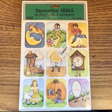 Vintage Eureka Nursery Rhyme Stickers SEALED IN PACKAGE 