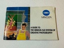 MINOLTA A GUIDE TO THE MINOLTA SLR SYSTEM OF CREATIVE PHOTOGRAPHY Booklet Used