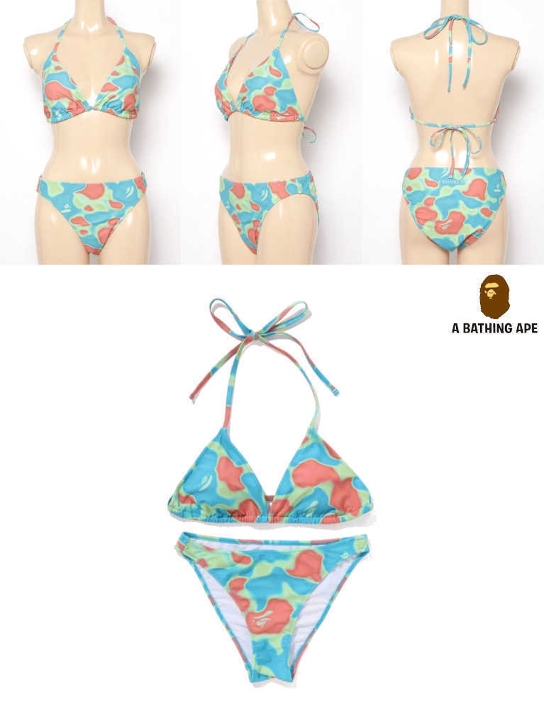A Bathing Ape Women's Bikini Swimwear 2024 SS Model LIQUID A Bathing Ape Women's Bikini Swimwear 2024 SS Model LIQUID
