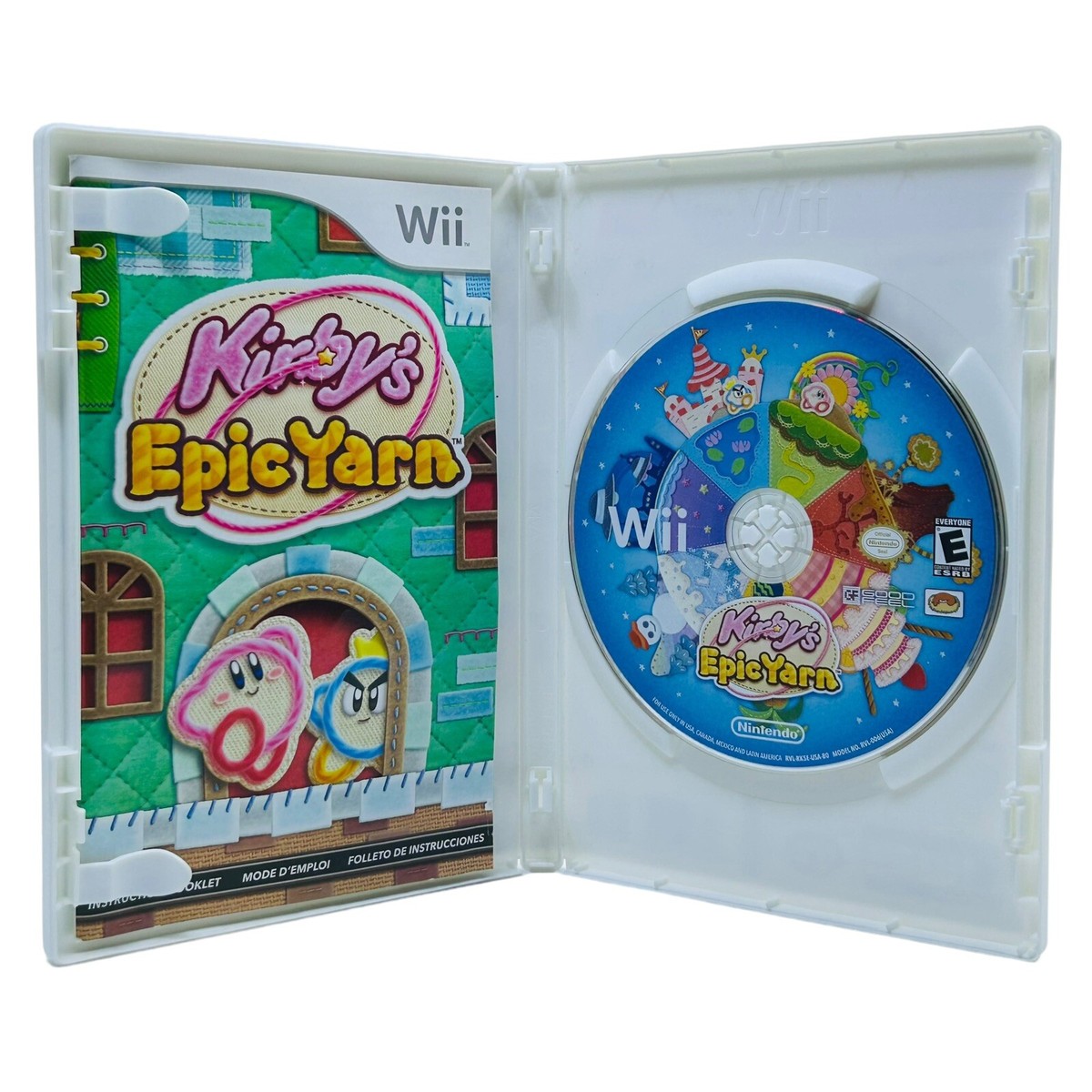 Kirby's Epic Yarn (Nintendo Wii, 2010) CIB Complete Tested