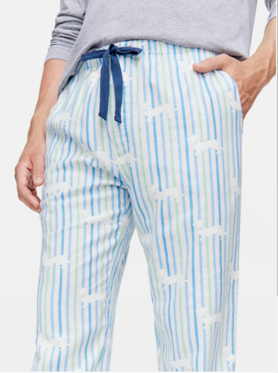 Peter Alexander Penny Stripe Viscose Bamboo Cotton Pj Pants Size L