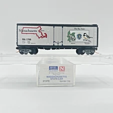 N Scale Micro-Trains State Car MASSACHUSETTS - MA 1788 - 40' Box Car #21370-NEW