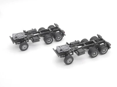 1:87 EM0383 ELBE-MODELL 2x 6x6 Chassis grau als Bausatz