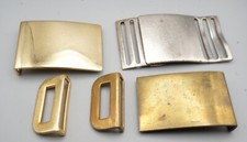 Vintage Army, Navy, USMC Belt Buckles Lot Of 3