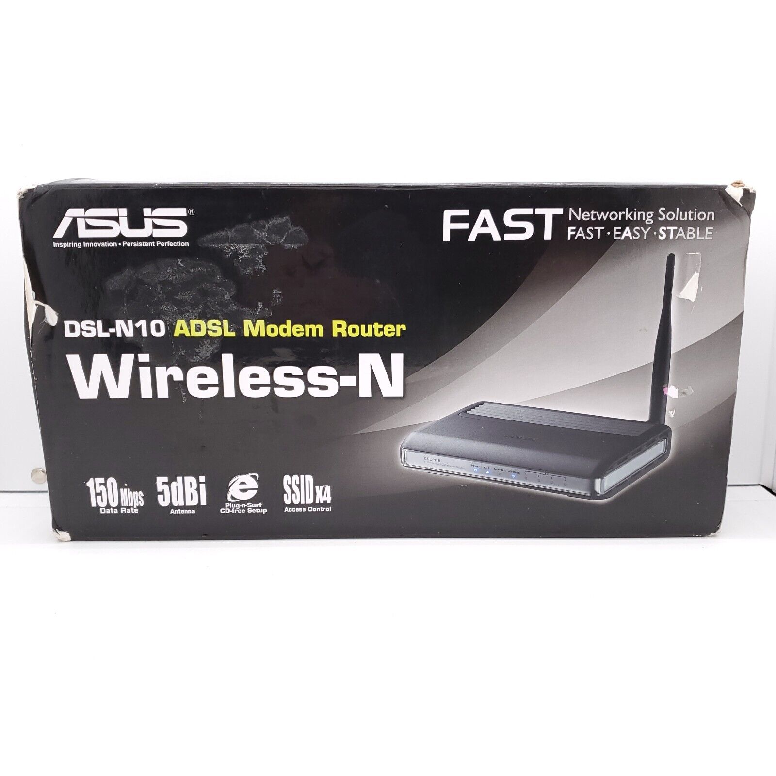 ASUS DSL-N10 ADSL Modem Router Wireless-N Wi-Fi WiFi Wireless Wireless-N