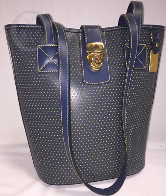 NWT~Dooney & Bourke~Ocean Blue/Yellow*Small Bucket Bag-Shoulder Bag 17362E S163