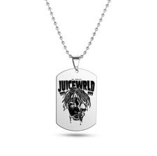 Juice Wlrd Chain Necklace Pendant Silver Tag American Rapper